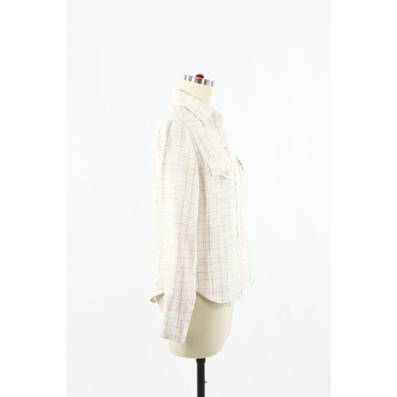 Vintage 00's ROCKMOUNT Made in USA White Check Snap Front Western Shirt, Size S - Picture 2 of 13